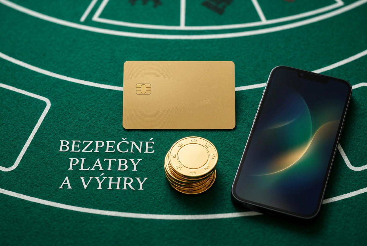 Stylové uspořádání neoznačené platební karty, několika mincí a chytrého telefonu s rozostřeným displejem na zeleném plátně