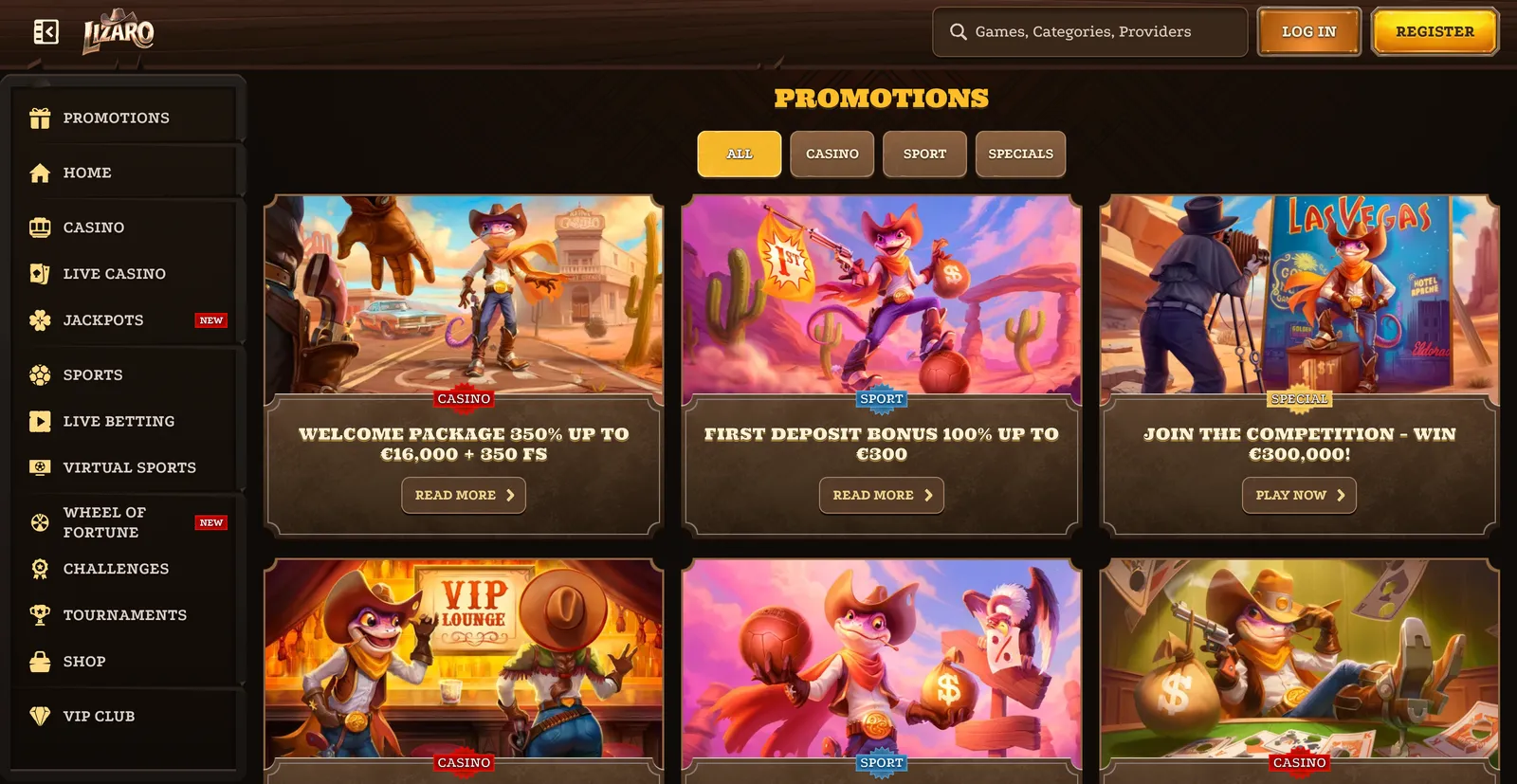 Přehled promoakcí a uvítacích bonusů pro nové i stávající hráče v Lizaro Casino
